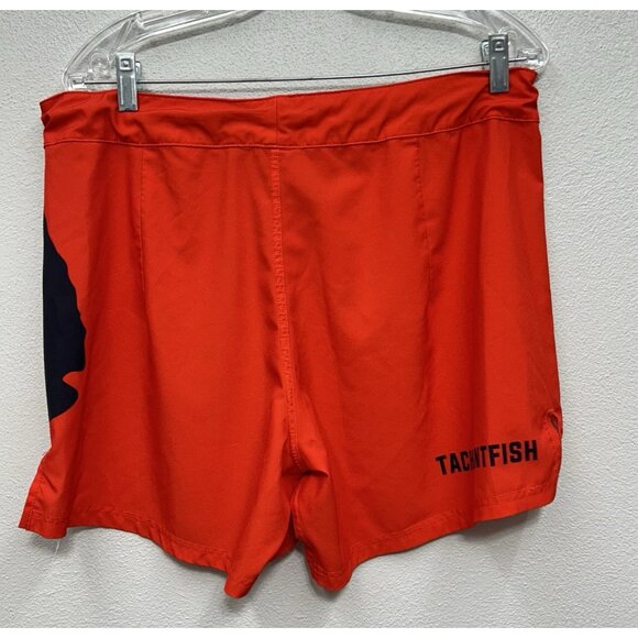 TACHUNTFISH Men's Shorts Large Red Spearhead 6” Inseam Drawstring  Unlined - Picture 2 of 5